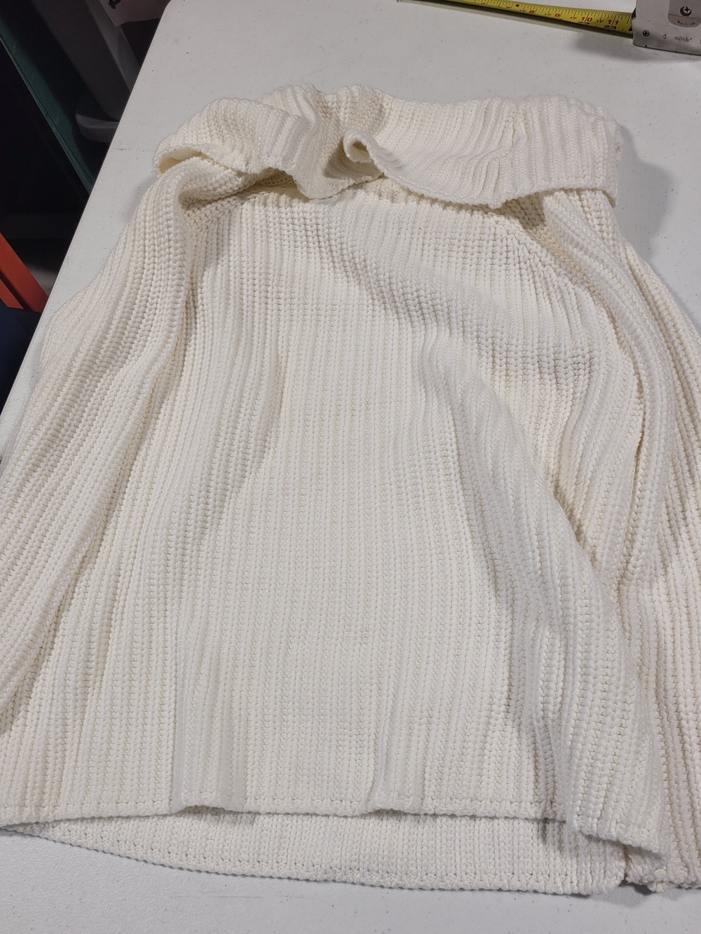525 America Cream Ribbed Cowl Neck Sweater - Picture 3 of 4